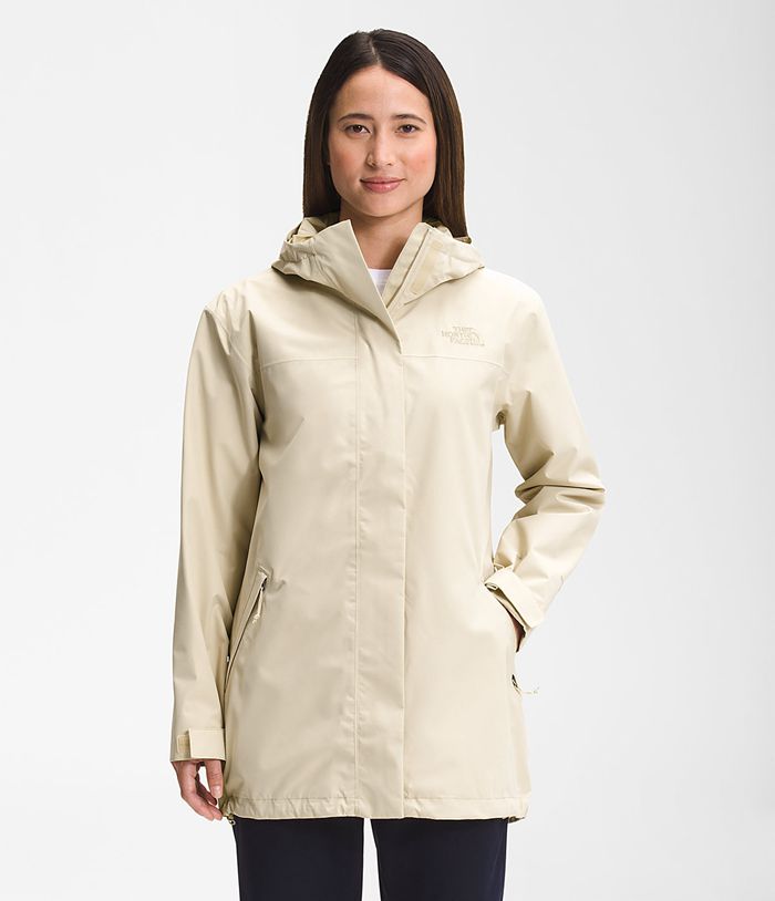 Chubasquero The North Face Mujer Voyage Midi - Colombia QSZFXN957 - Beige